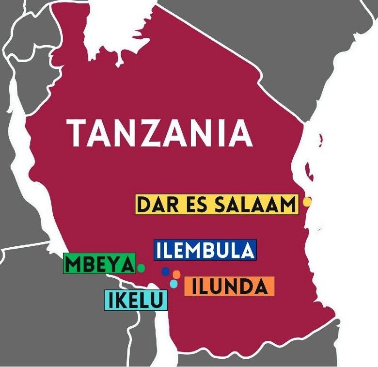 Mappa Tanzania