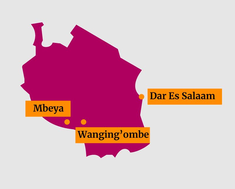 Mappa Tanzania